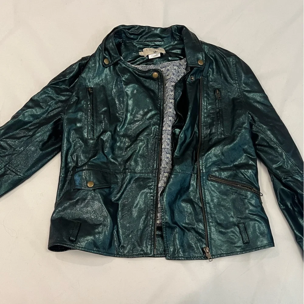Cotelac Green Leather‎ Jacket